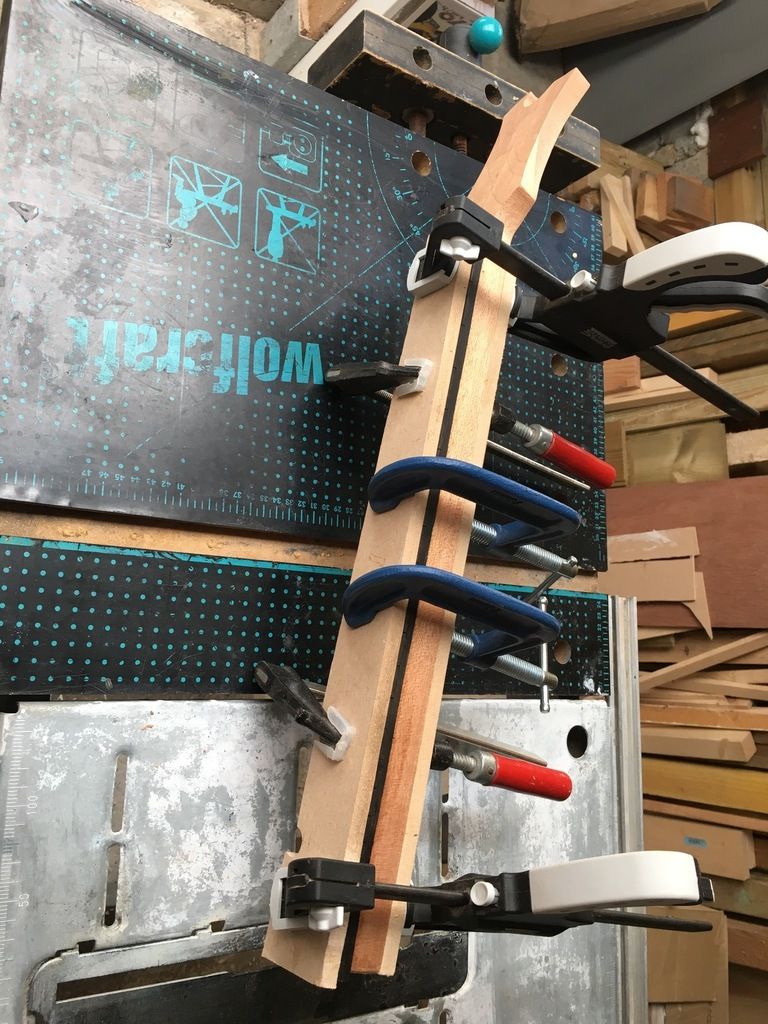 fingerboard gluing