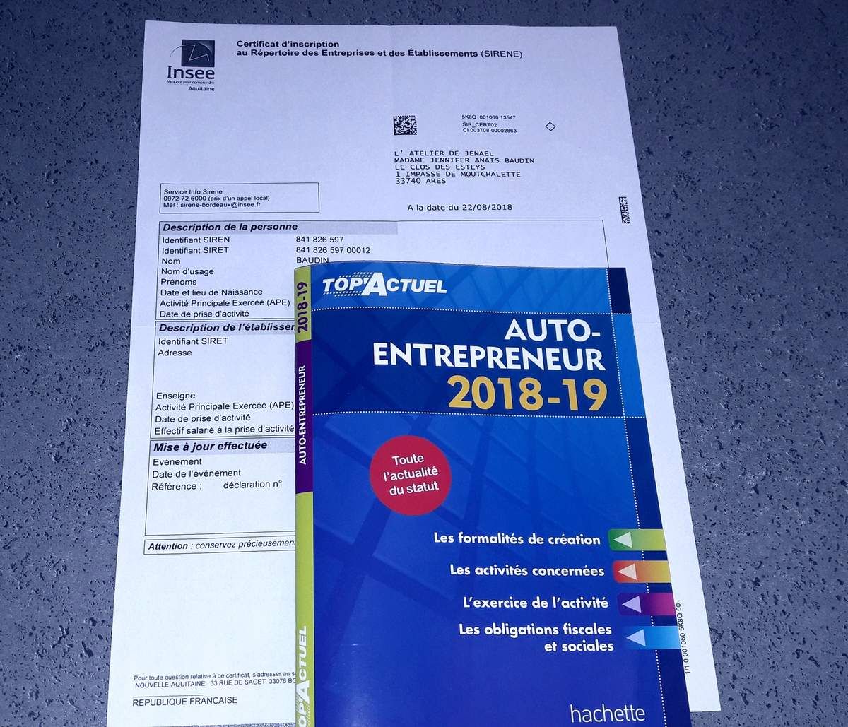 Certificat D Inscription Au Repertoire Des Entreprises Et Des