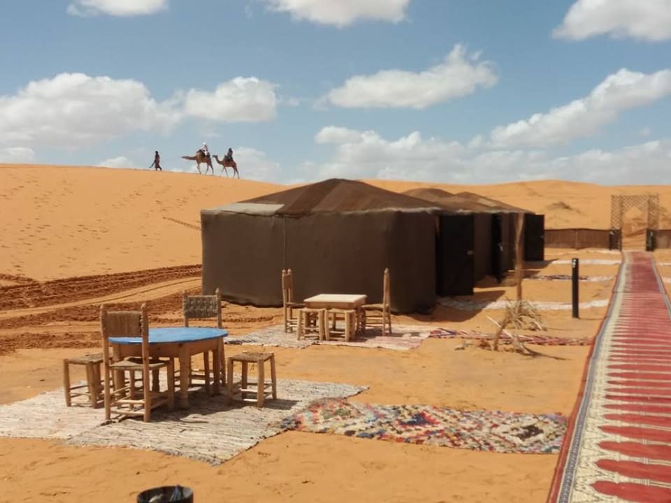 Camel Trekking Night In Desert Camp Erg Chebbi Merzouga Camel Trip Morocco