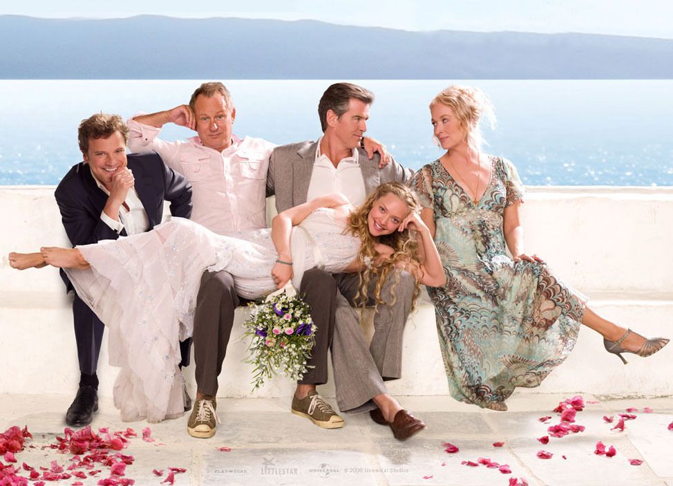 Amanda Seyfried, Meryl Streep, Pierce Brosnan, Colin Firth et Stellan Skarsgard
