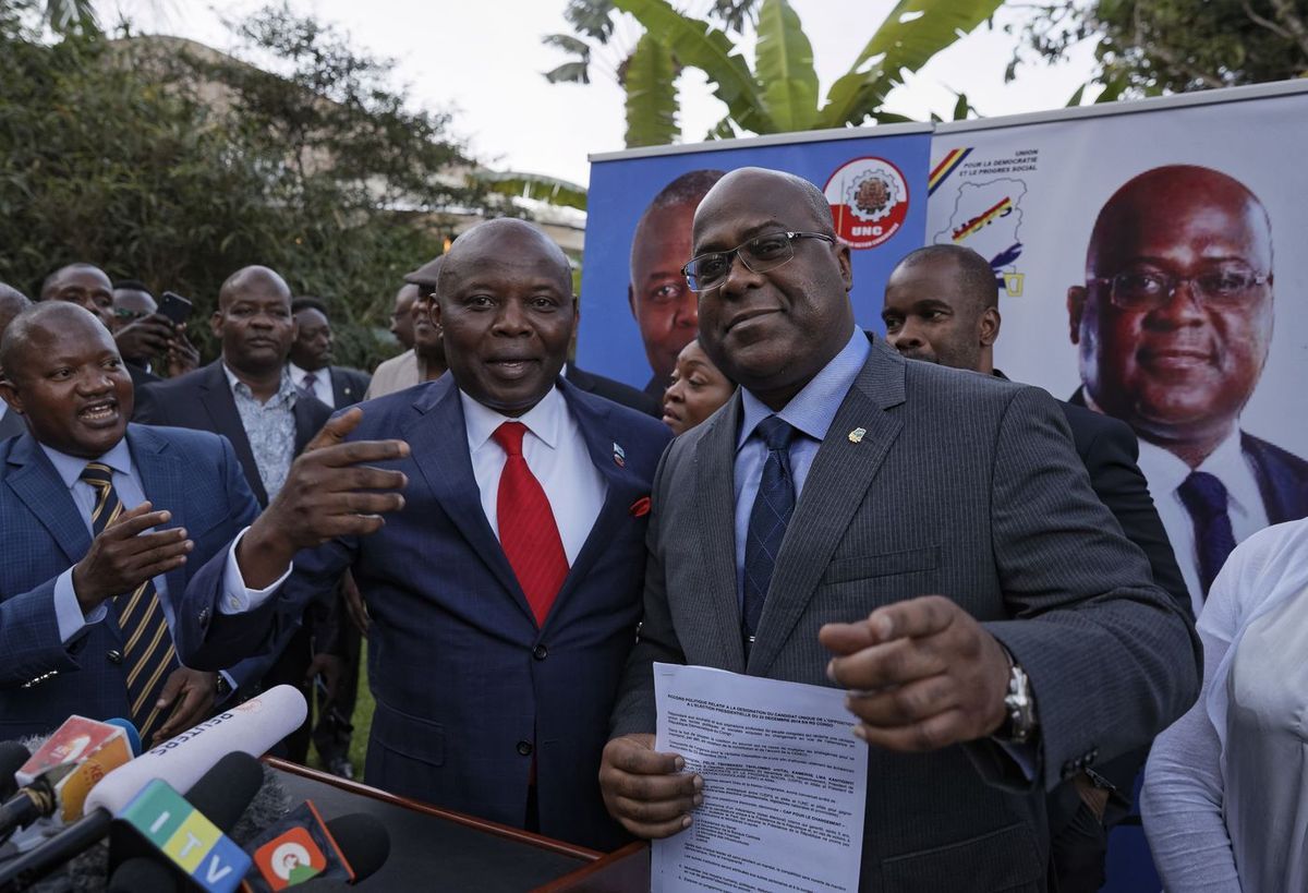 Le ticket Tshisekedi-Kamerhe pour la présidentielle du 23 décembre 2018 est une réponse ferme au choix hasardeux de Jean-Pierre Bemba Gombo du MLC et Moïse Katumbi Chapwe de l'Ensemble pour le changement. Choix, d'ailleurs, porté sur Martin Fayulu Madidi de l'ÉCIDÉ réputé sans base politique et sans assiste nationale.