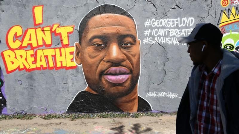 Une fresque murale immortalisant George Floyd et les dernières paroles qu'il a, à peine, prononcées avant de rendre l'âme.