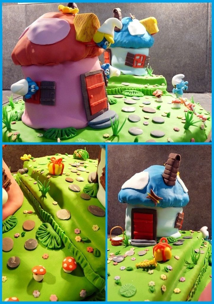 Termine Anniversaire Schtroumpfs Le Gateau Dix Petits Doigts