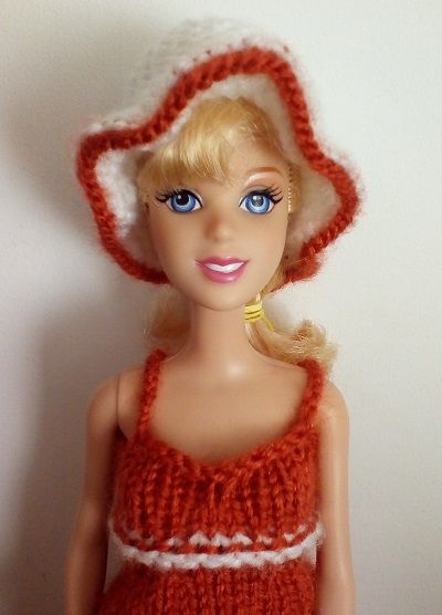 tricot chapeau barbie