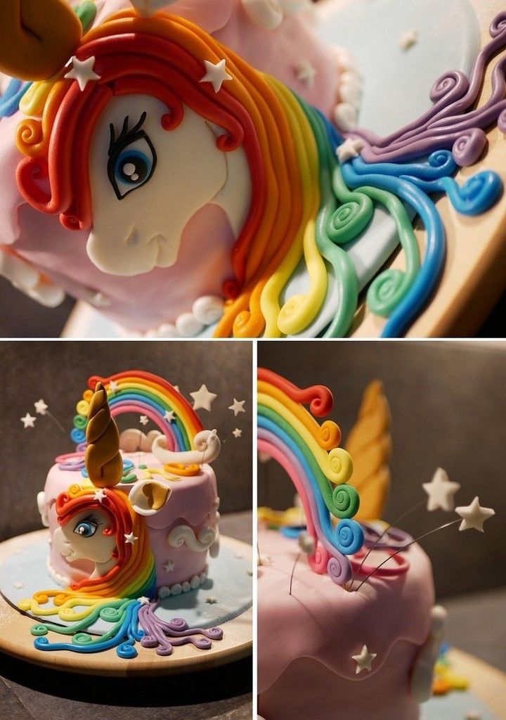 Gateau Licorne En Pate A Sucre Avec Tutoriel Dix Petits Doigts