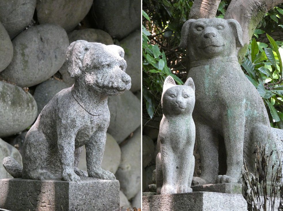 sculptures chiens togaji nagoya japon