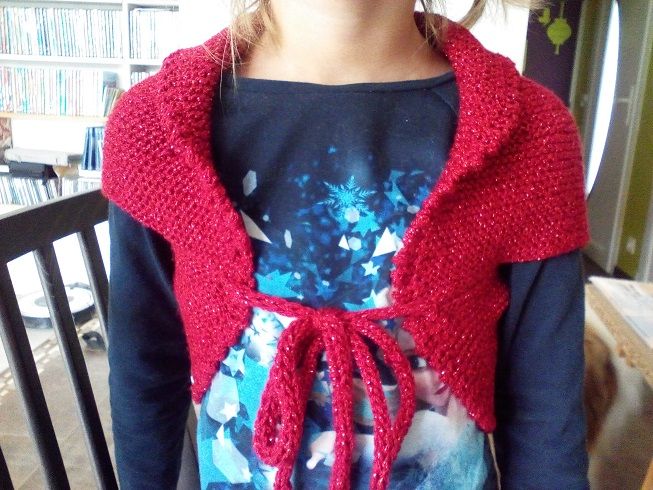 Boléro Crochet Enfant 3-4 Ans Beige