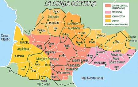 carte de l'occitan