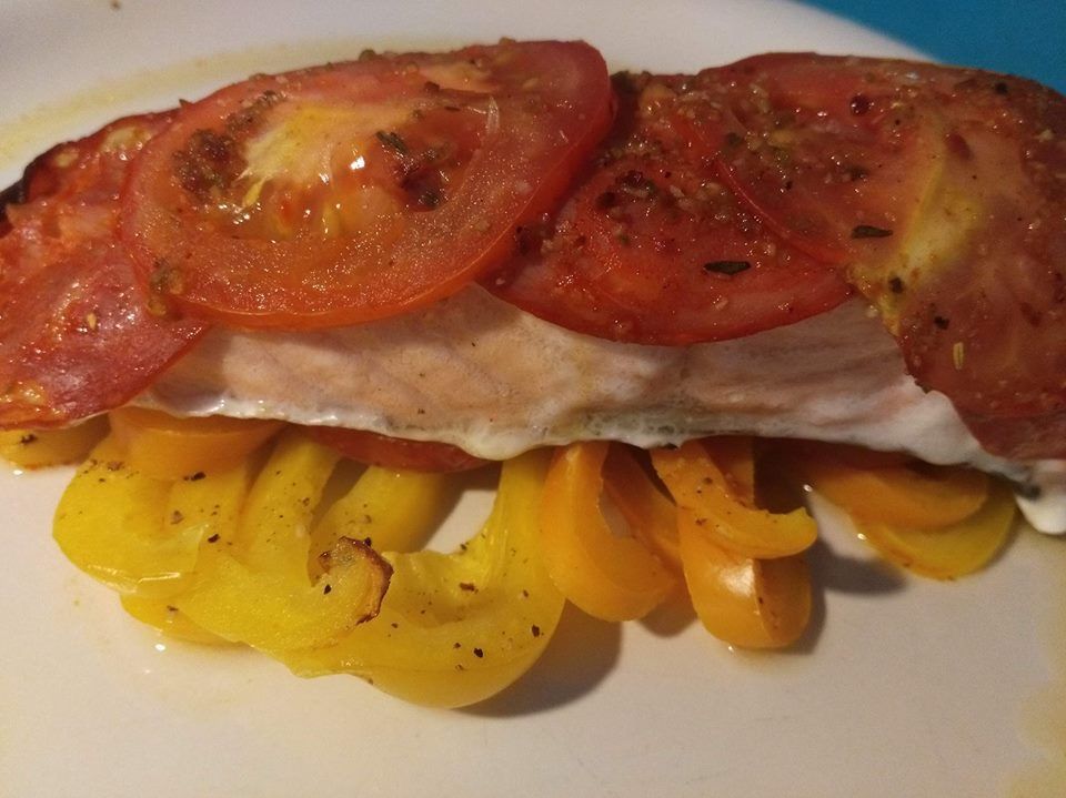 Paupillete de saumon au chorizo