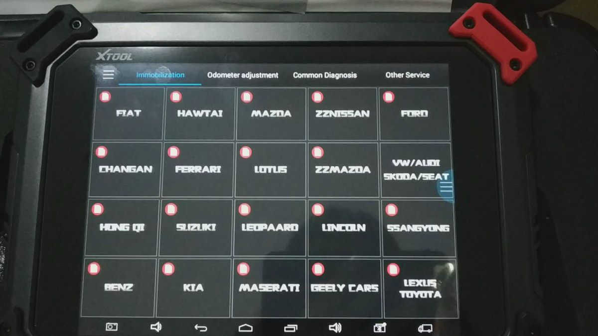 xtool x100 pad2 information with diagnosis, immo,odometer adjustment