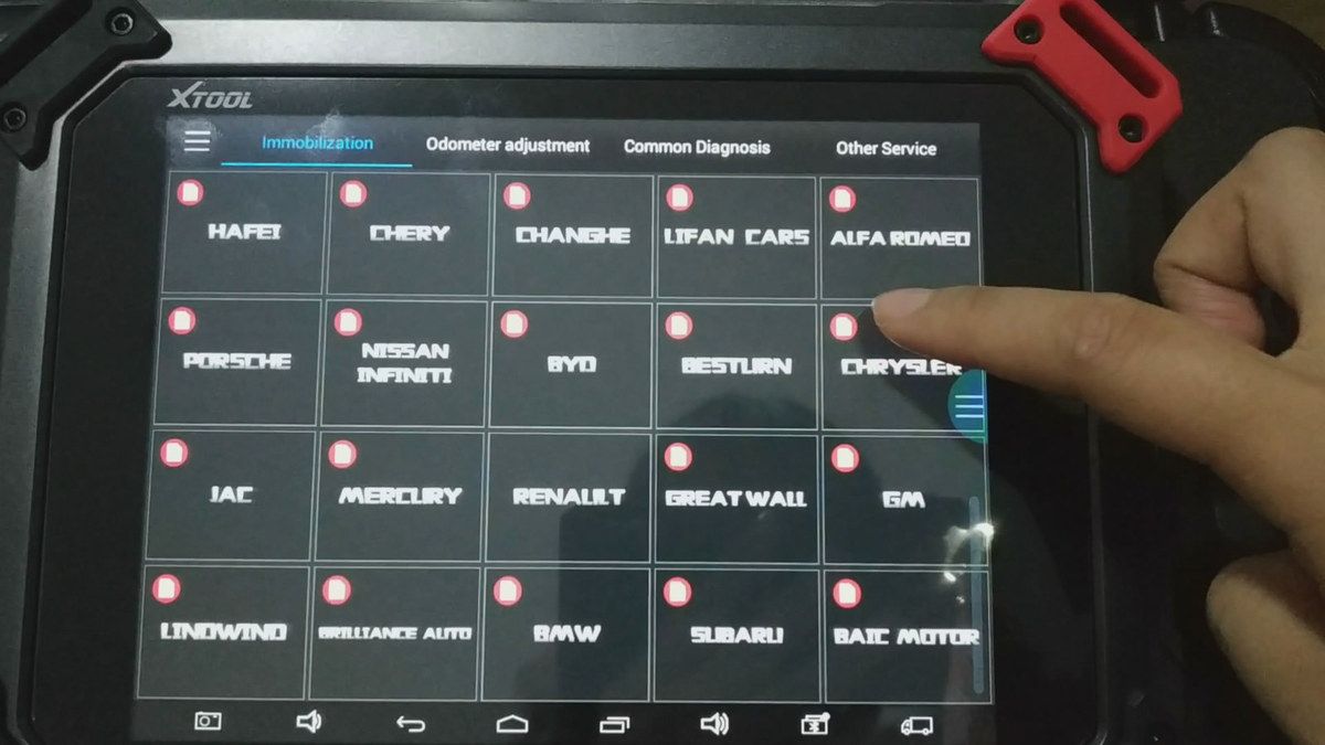 xtool x100 pad2 information with diagnosis, immo,odometer adjustment