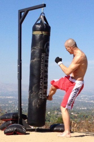 4 station heavy bag stand