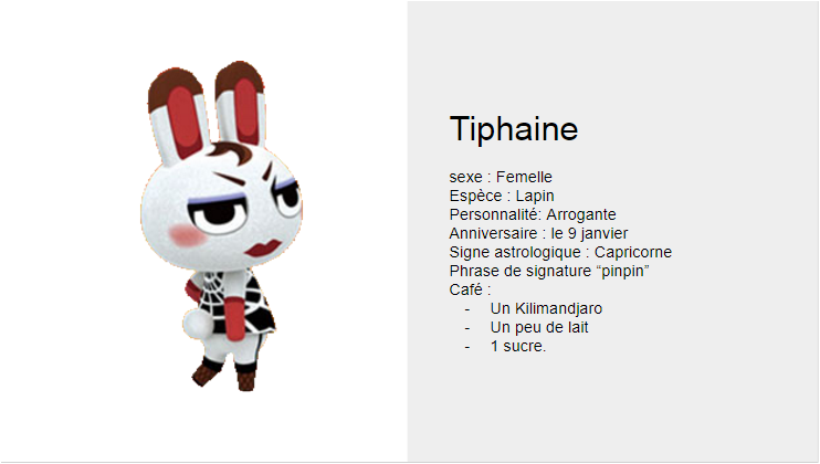 Personnage T - Animal Crossing: New Leaf