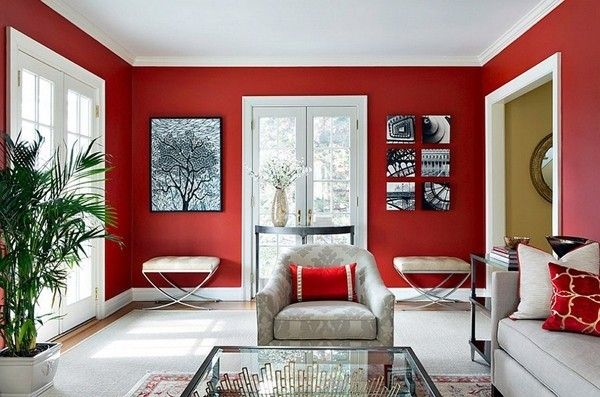 Sơn tường đỏ đô cũng rất đẹp và có vẻ sang trọng hơn