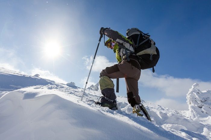 Aissa Hamada randonnée en montagne en hiver