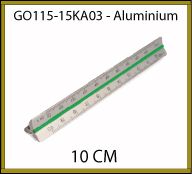 Kutch triangulaire en aluminium de 10 cm avec échelles et graduations sur mesure