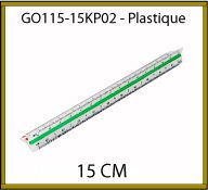 Kutch triangulaire de 15 cm en plastique avec échelles et graduations sur mesure