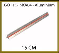 Kutch triangulaire de 15 cm en aluminium avec échelles et graduations sur mesure