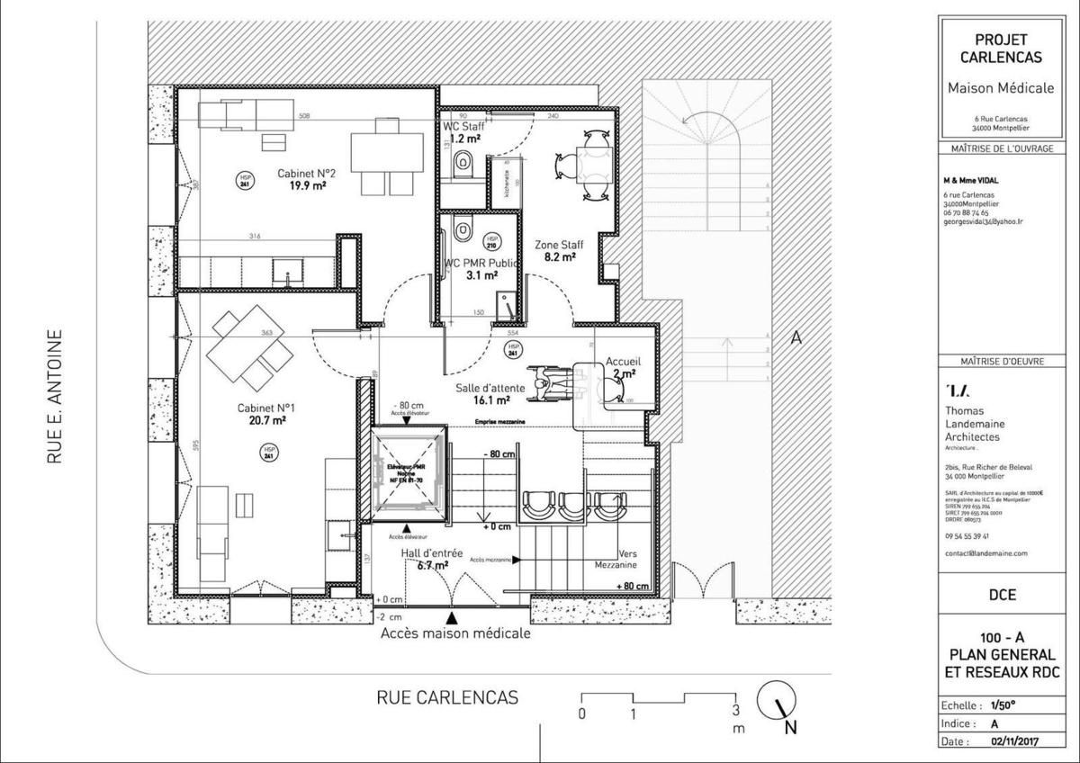 plan de maison 1/2 niveau
