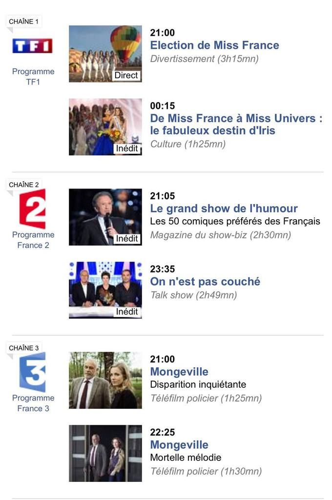 Programme Tv De Votre Soiree La Tele Au Quotidien