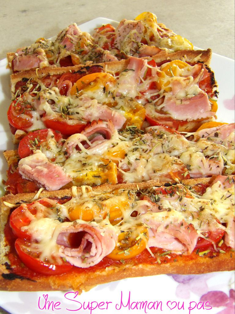 tartine, jambon, tomate, recette, facile, rapide