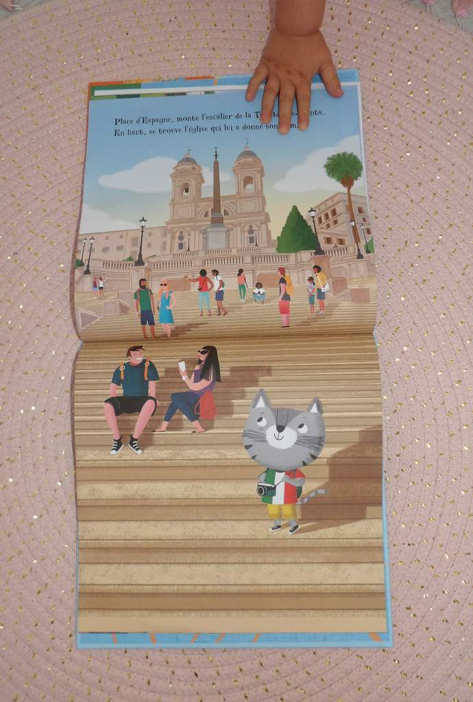 Minou, chat, voyage, Rome, lecture, kids, éditions usborne