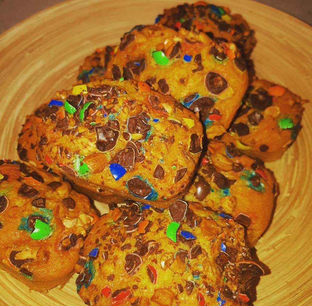 mini cake, m&m's, goûter, recette, facile, rapide chocolat