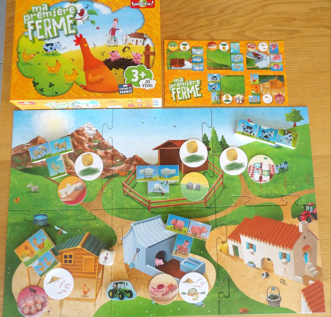 ma première ferme, bioviva, jeux de société, enfant, animaux, ferme