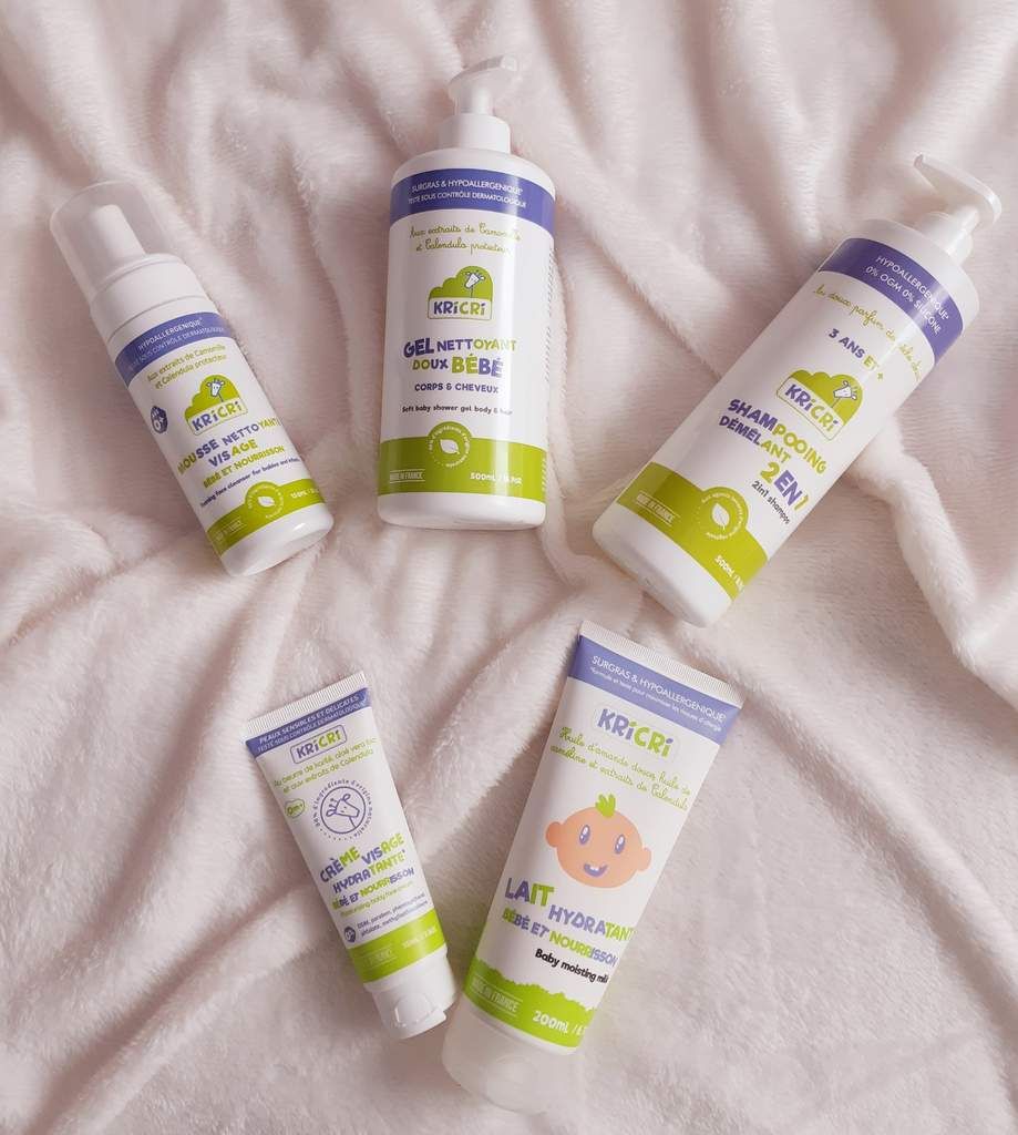 Gamme Kricri, produits bio, bébé, nourrisson, hygiène