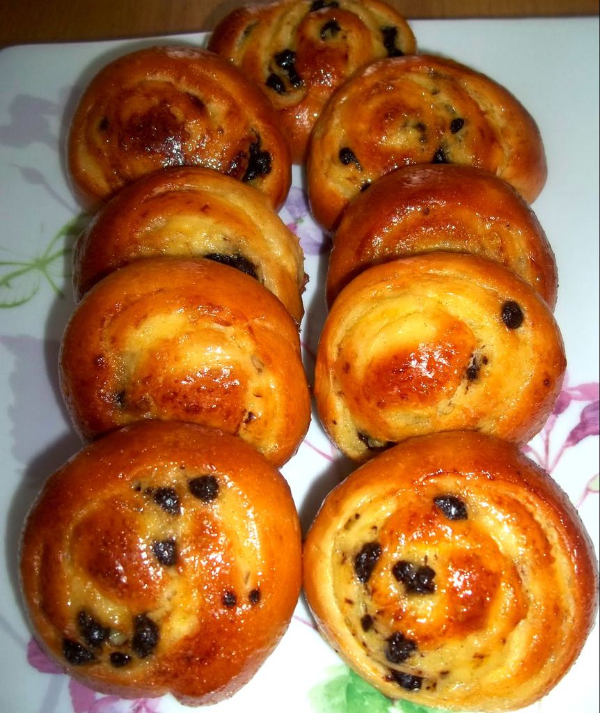 escargots briochés, crème pâtissière, chocolat, recette, food