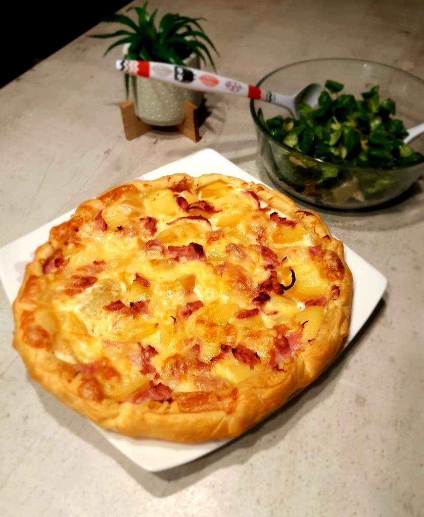 Tarte rapide bacon raclette recette facile fromage
