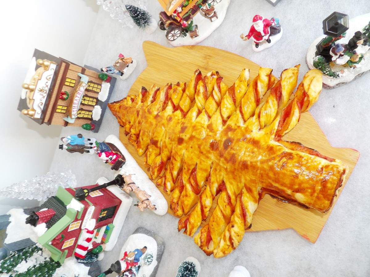 Sapin feuilleté recette facile Noël