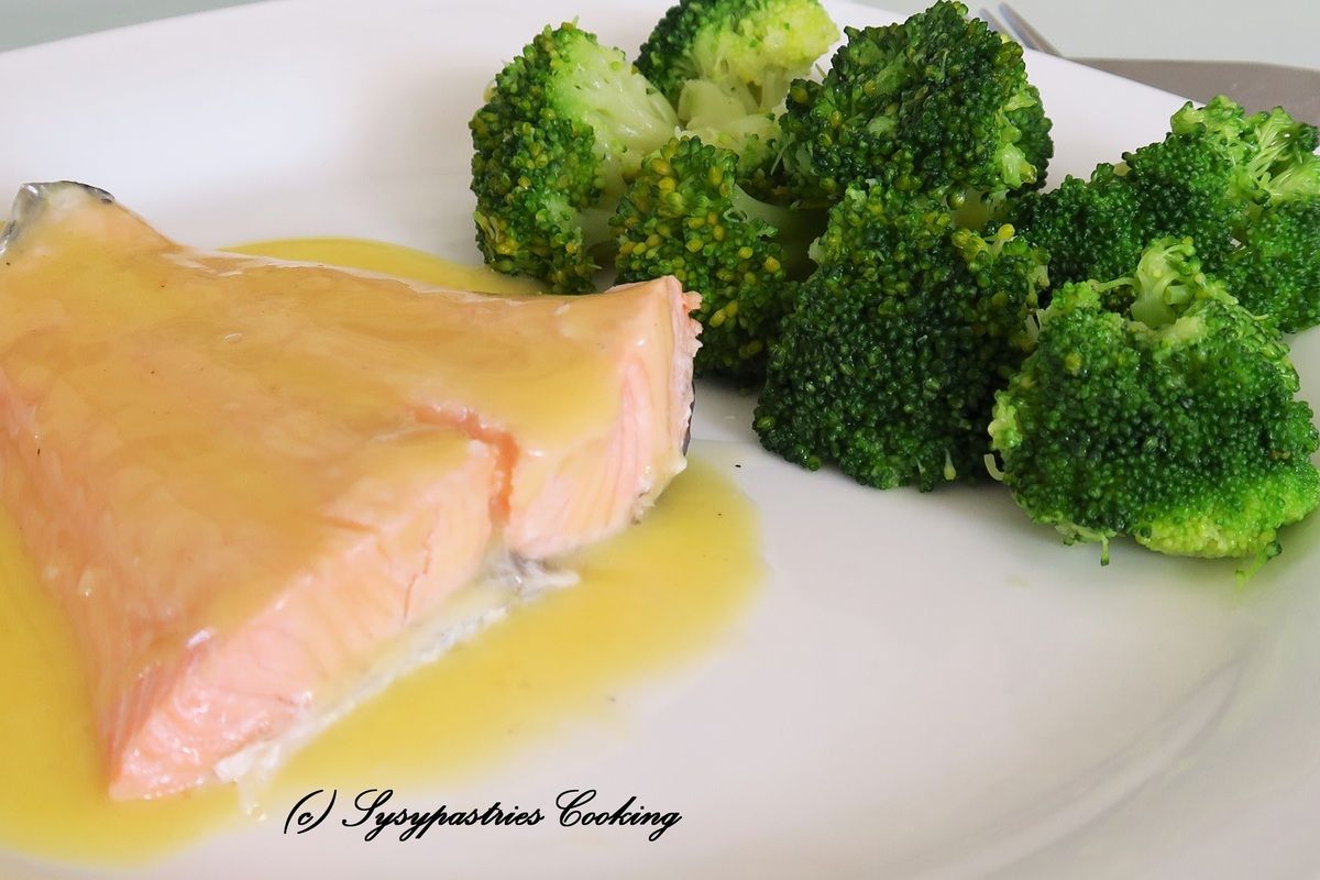 Saumon au beurre blanc et brocolis - Sysypastries