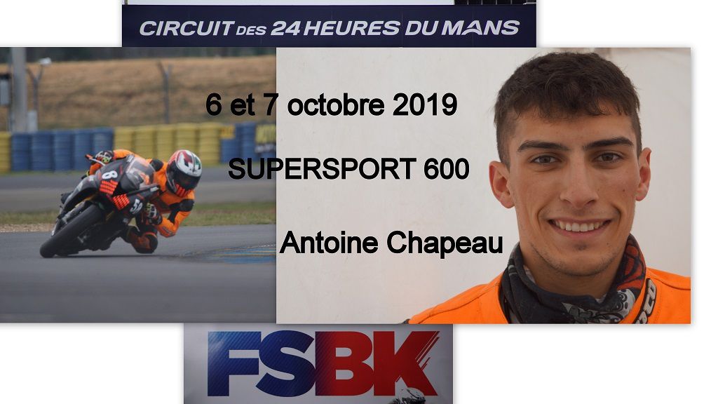 Antoine Chapeau - Antoine Chapeau pilote courses moto supersport FSBK