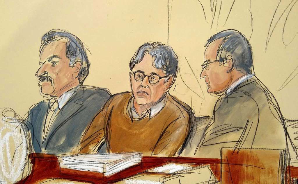 Croquis Keith Raniere au tribunal - psycho-criminologie.com