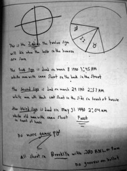 the new york zodiac killer - lettre manuscrite