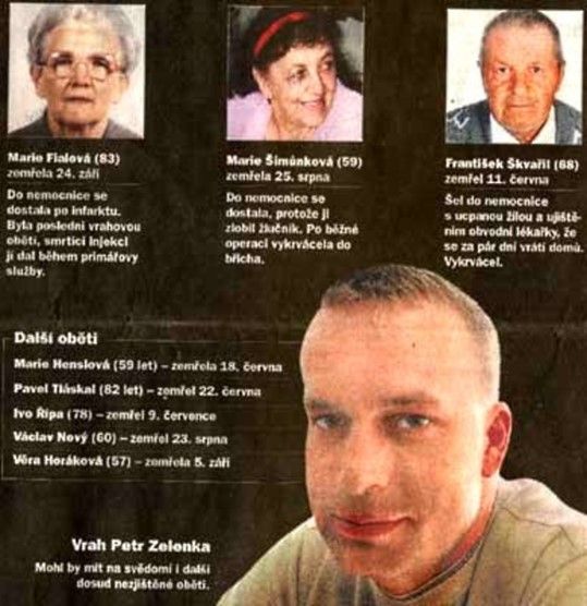 Petr Zelenka et ses victimes - le tueur à l'héparine - tueurs en série tchèque - "www.psycho-criminologie.com"