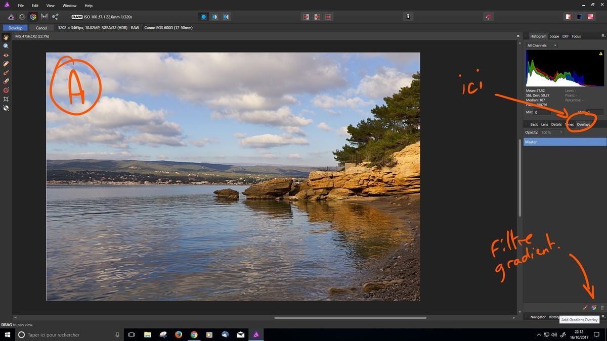 Affinity Photo : Simuler un filtre ND