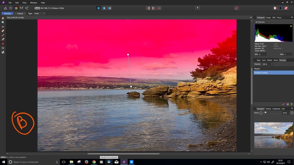 Affinity Photo : Simuler un filtre ND