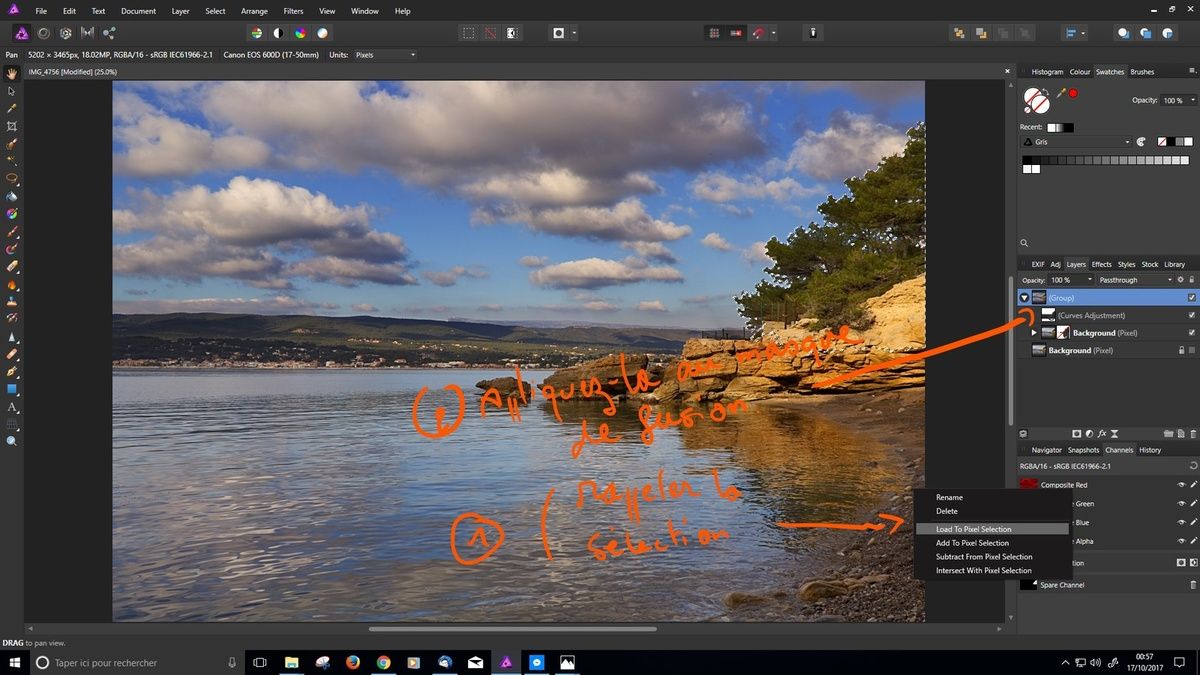 Affinity Photo : Simuler un filtre ND
