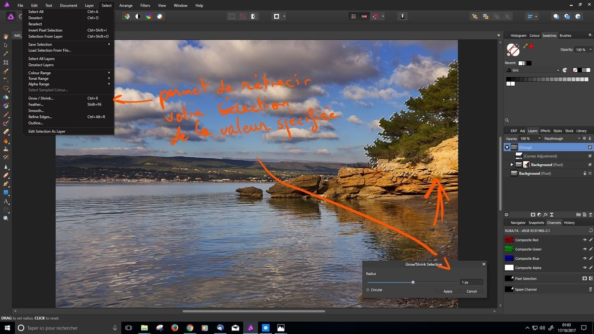 Affinity Photo : Simuler un filtre ND