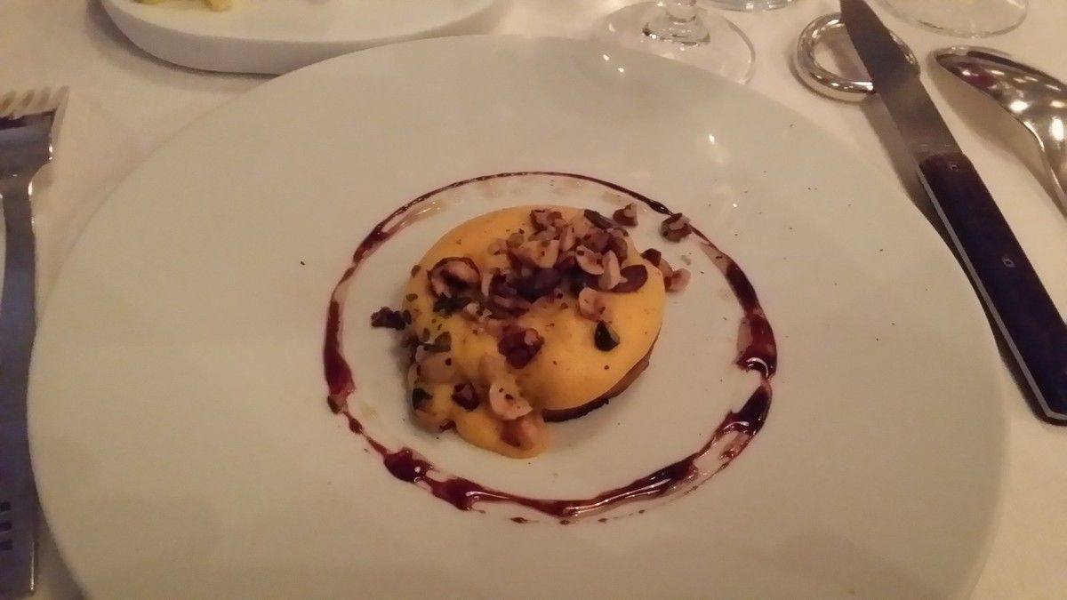 Courge Butternut confite, miel d'arbousier et réduction de Banyuls Agapé Restaurant