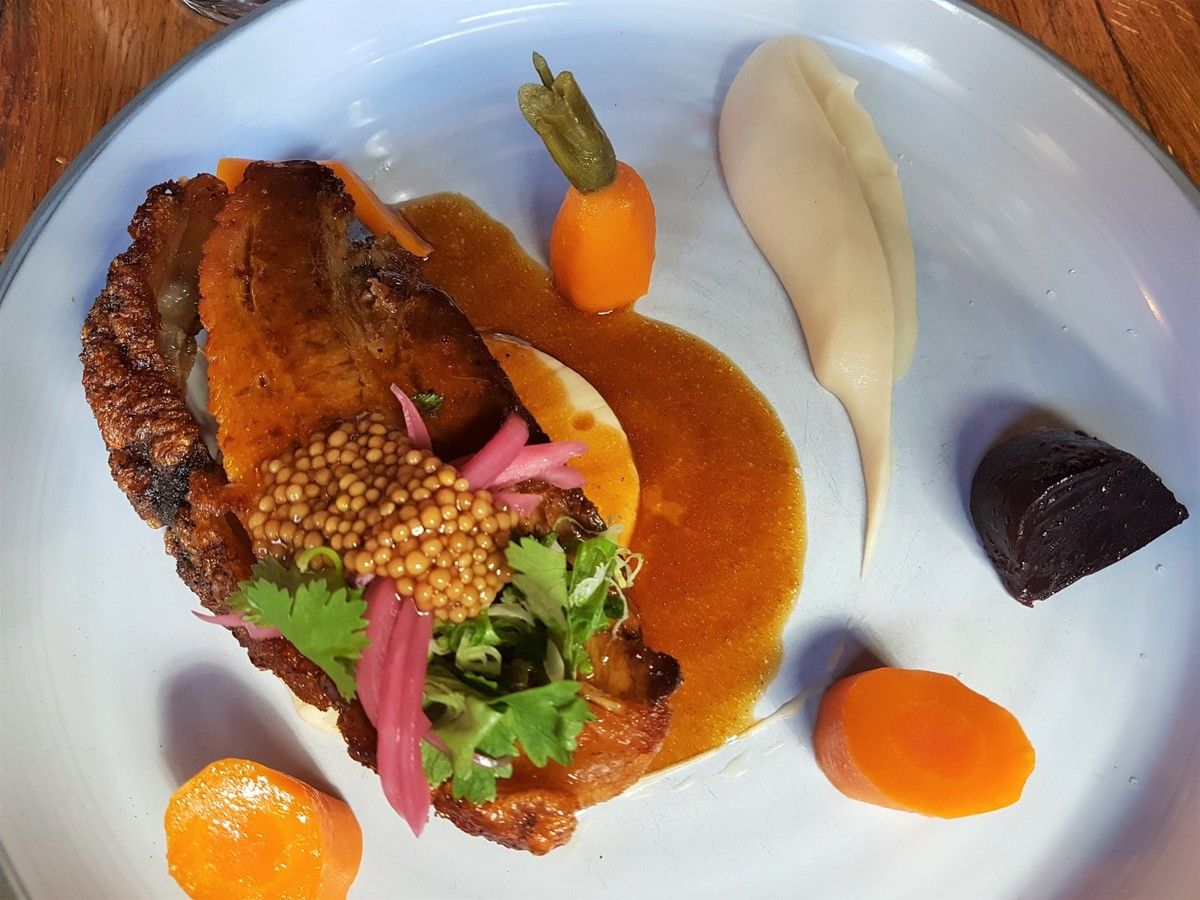 Porc confit crème de céleri fumée Tempero restaurant Paris 13