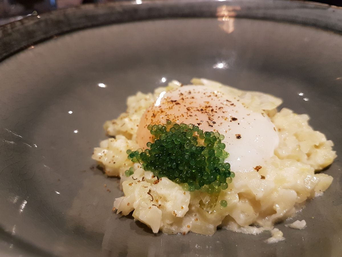 Oeuf parfait fenouil Sadarnac Paris 20 restaurant