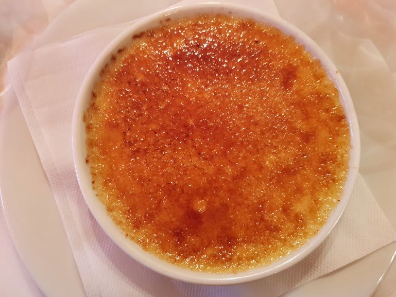 Crème brûlée Restaurant Les Caves Pétrissans Paris 17