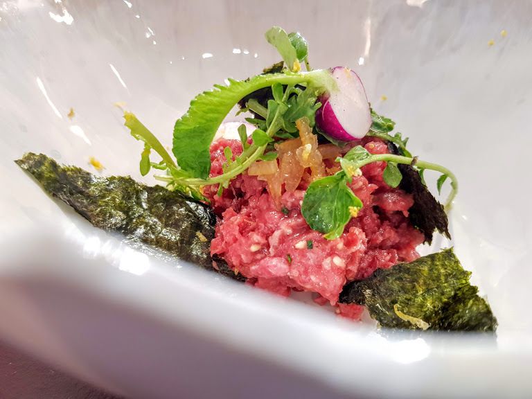 Tartare de boeuf à la japonaise Vertus Restaurant Boulogne Billancourt