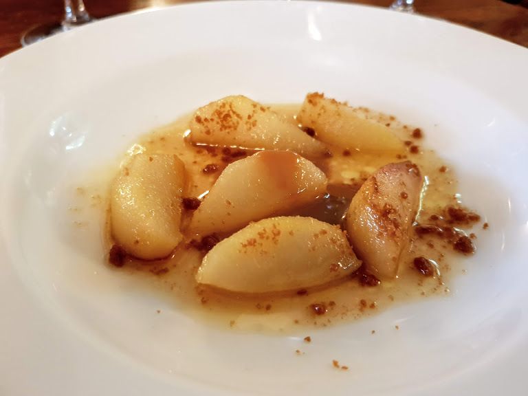 Poire rôtie au miel Wadja Restaurant Paris 6
