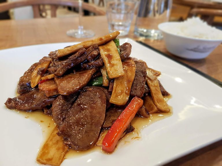 Langue de boeuf et pleurotes Bayan restaurant Paris 4