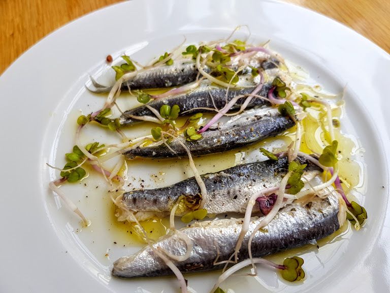 Sardines marinées Fichon restaurant Paris 18