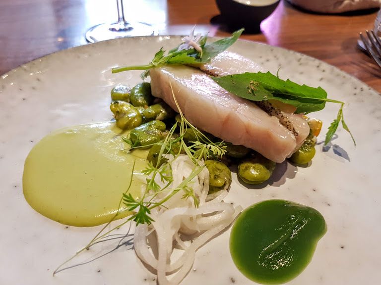 Lieu jaune, pistache, angélique des bois MUMI restaurant Paris 1